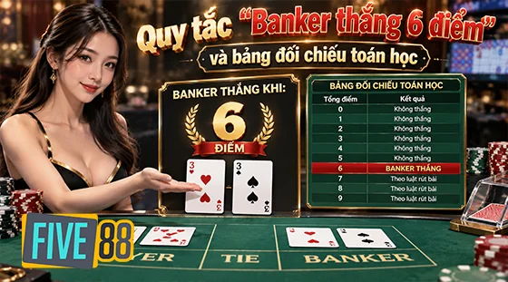 Banker thắng 6 điểm